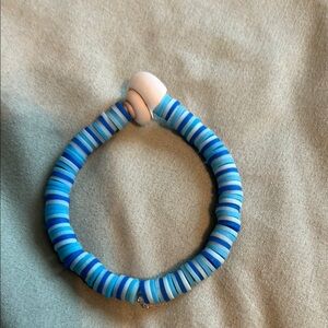 Blue and White Kids Beaded Bracelet